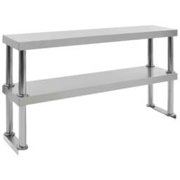 Rackhams 2-Tier Work Table Overshelf 120x30x65 cm Stainless Steel - thumbnail 1