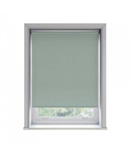 Rackhams No Drill Duck Egg Blue Thermal Blackout Roller Blind (170cm Drop) - 70cm - image 1