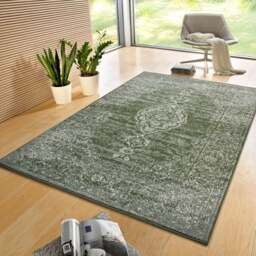 Rackhams Velours Méridional Green Rug - Oriental Look - 80X150 cm - thumbnail 5