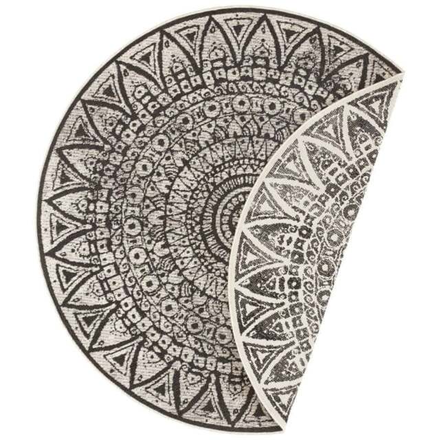 Rackhams Indoor - Outdoor Round Lilja Vintage Black Rug - Ø 200 cm - image 1