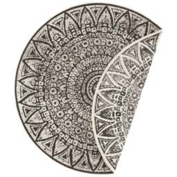 Rackhams Indoor - Outdoor Round Lilja Vintage Black Rug - Ø 200 cm - thumbnail 1
