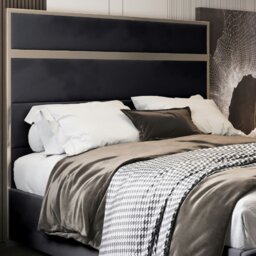 Rackhams Bentley Upholstered Soft Velvet Metal Bed Frame - Black - Black - Double - thumbnail 2