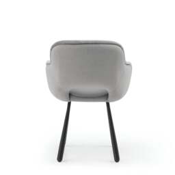Rackhams Juliette Sculpted Back Dining Chairs – Grey Velvet (Set of 2) - thumbnail 5