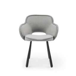 Rackhams Juliette Sculpted Back Dining Chairs – Grey Velvet (Set of 2) - thumbnail 2
