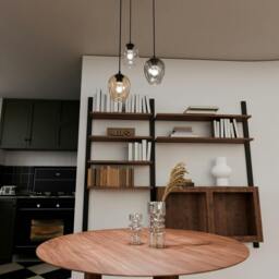 Rackhams ISTAR Pendant lamp  3 x E27 Black with Transparent, Graphite and Amber Shade - thumbnail 6