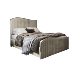 Rackhams Brixton Upholstered Soft Velvet Metal Bed Frame - Cream - Super king - Silver - thumbnail 6