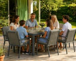 Rackhams Abbey 6-Seater Garden Dining Set - FREE Gazebo RIO Included - thumbnail 3