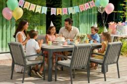 Rackhams Abbey 6-Seater Garden Dining Set - FREE Gazebo RIO Included - thumbnail 4