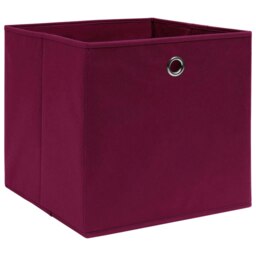 Rackhams Storage Boxes 4 pcs Dark Red 32x32x32 cm Fabric - thumbnail 2