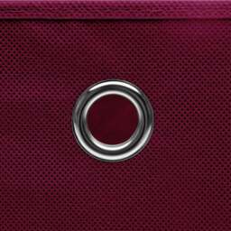 Rackhams Storage Boxes 4 pcs Dark Red 32x32x32 cm Fabric - thumbnail 4