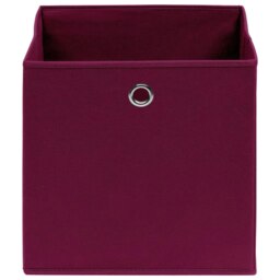 Rackhams Storage Boxes 4 pcs Dark Red 32x32x32 cm Fabric - thumbnail 3