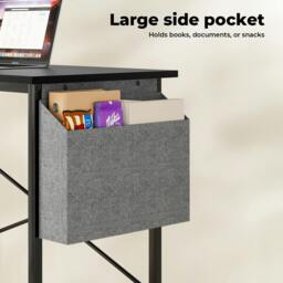 Rackhams PC Desk Laptop Study Table with Storage Bag for Home Office Workstation - thumbnail 4