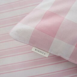 Rackhams Check and Stripe Fitted Sheet - Single - thumbnail 2