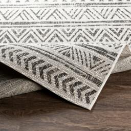 Rackhams Eagean-Geometric Black Grey White Charcoal In- & Outdoor Rug - 130 x 180 cm - thumbnail 4