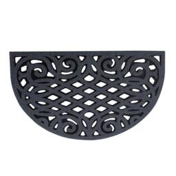 Rackhams Victorian Style Eco Halfmoon Indoor and Outdoor Doormat - Grey - Without Backing - thumbnail 5