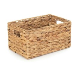 Rackhams Rectangular Water Hyacinth Storage Basket - Small - thumbnail 3