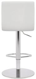 Rackhams Deluxe Aldo White Bar Stool - Height Adjustable Swivel Breakfast Barstool - thumbnail 6