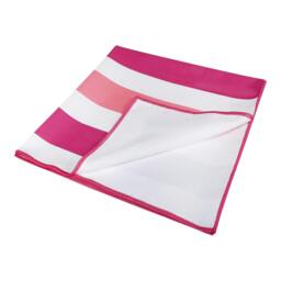 Rackhams Stripe Microfibre Beach Towel - Rose Violet/Pink Lemonade - One Size - Rose Violet/Pink Lemonade - 88% Polyester/12% Polyamide - thumbnail 3