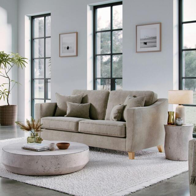 Rackhams The Elton Medium Sofa - Stone - image 1
