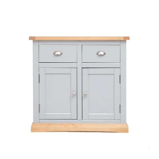 Rackhams Bomporto Light Grey 2 Drawer 2 Door Sideboard Chrome Cup Handle - Light Grey - image 1