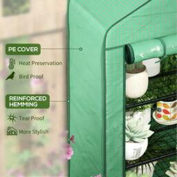 Rackhams Four-Tier Mini Greenhouse, with Reinforced Plastic Cover - thumbnail 3