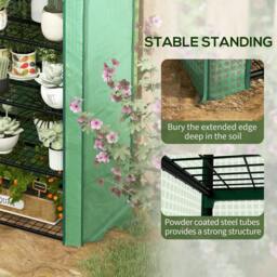 Rackhams Four-Tier Mini Greenhouse, with Reinforced Plastic Cover - thumbnail 6