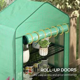 Rackhams Four-Tier Mini Greenhouse, with Reinforced Plastic Cover - thumbnail 5
