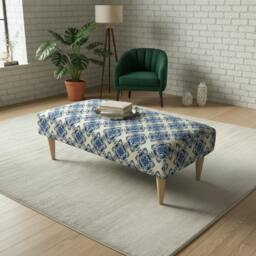 Rackhams Stylish Stitched Detail Footstool Pouffe – Premium Non-Storage Bench & Coffee Table - 36 x 24 Inches (92 x 61cm) - thumbnail 2