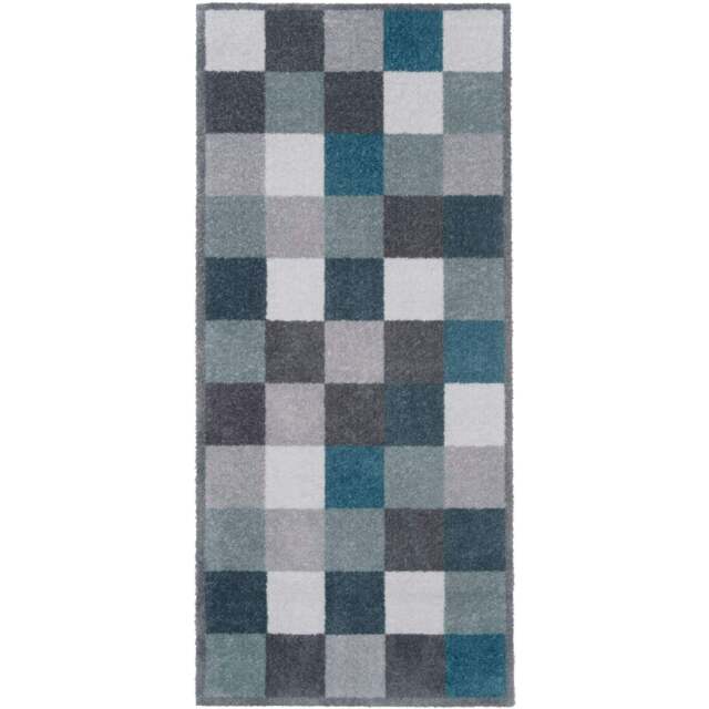 Rackhams Washable Geometric Blue 67x150 cm Mat