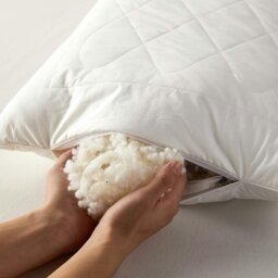 "Rackhams Premium Wool King Size Pillow with Quilted Case, 19 x 35""" - thumbnail 3