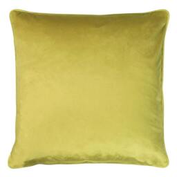 Rackhams Wisteria Velvet Square Cushion Cover - Chartreuse - One Size - Chartreuse - 100% Polyester - thumbnail 3