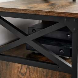 Rackhams Industrial TV Stand for up to 65-Inch TV – Media Console with 3 Drawers & 3 Open Shelves - thumbnail 6