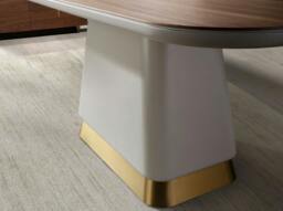 Rackhams Rectangular dining table in walnut and beige wood 1166 - thumbnail 6