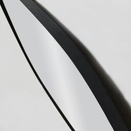 Rackhams Modern Pebble Metal Wall Mirror - 122cm x 94cm - Black - thumbnail 4