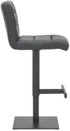 Rackhams Luscious Deluxe Kitchen Bar Stool, Matt Black Footrest & Base, Adjustable Swivel Gas Lift, Breakfast Bar & Home Barstool, Black - thumbnail 2