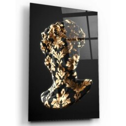 Rackhams Golden David Glass Wall Art - 60 x 90 cm - Tempered Glass (4 mm) - thumbnail 3
