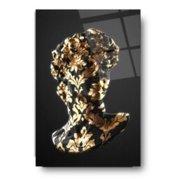 Rackhams Golden David Glass Wall Art - 60 x 90 cm - Tempered Glass (4 mm)