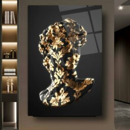 Rackhams Golden David Glass Wall Art - 60 x 90 cm - Tempered Glass (4 mm) - thumbnail 2