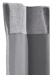 Rackhams 2 Panels Grey Faux Linen Back Tab or Rod Pocket Blackout Curtains for Bedroom, Living Room , 168cm W x 229cm H - Grey - thumbnail 3