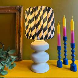 Rackhams Candy Twist Gathered Shades - Liquorice - Ceiling Pendant / Arc Lamp - thumbnail 2