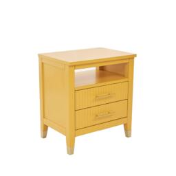 Rackhams Biasi 2 Drawer  Bedside Table - Yellow - thumbnail 4