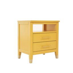 Rackhams Biasi 2 Drawer  Bedside Table - Yellow - thumbnail 3