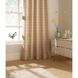 Rackhams Ellis Ringtop Eyelet Curtains - Natural - 168 x 183 cm - Natural - 100% Polyester - thumbnail 3
