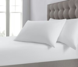 Rackhams 200 Thread Count Percale Cotton Fitted Sheet - Grey - King - thumbnail 2