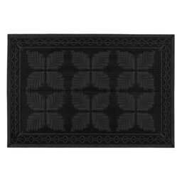 Rackhams Linden Scraper Rubber Pin Doormat 40x60cm, Black - thumbnail 2