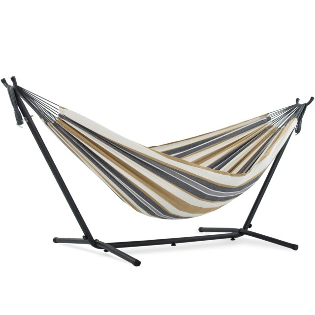 Rackhams Double Cotton Hammock with Stand (250cm) - Desert Moon - image 1