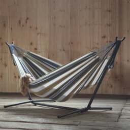 Rackhams Double Cotton Hammock with Stand (250cm) - Desert Moon - thumbnail 3