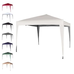 Rackhams 2X2m Pop up Gazebo Outdoor Patio Canopy Tent White - White