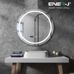 Rackhams 70cm Round Bathroom LED Mirror with Bluetooth Speaker, CCT Colour Changing, Dimmable Touch Control, Wall Mount - thumbnail 3