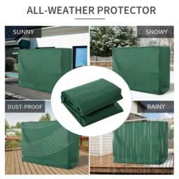 Rackhams 3-Seat Outdoor Garden Swing Chair Protective Cover Water UV Resistant, 240L x 133Wcm, Green - thumbnail 4